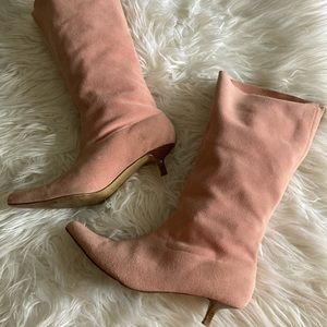 Nine West Vintage Pink Suede Kitten Heels